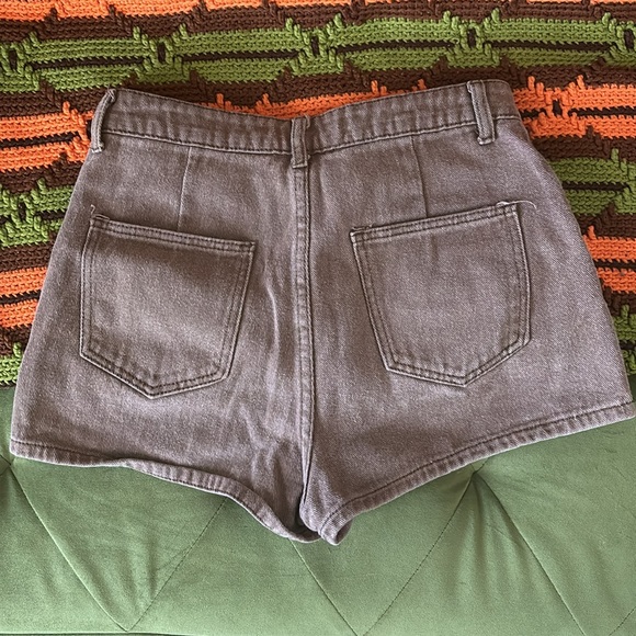 Brown High Waist Cargo Shorts - Picture 2 of 6